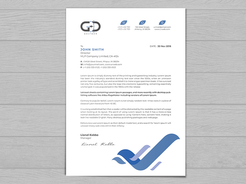 Letterhead By Graphicdeviser On Dribbble Letterhead By Graphicdeviser On Dribbble