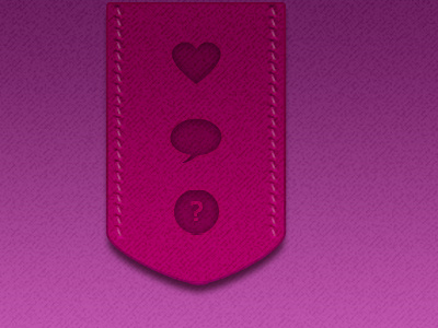 Toolbar buttons heart pink ribbon stitch ui web