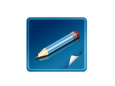 Icon blue button design draw icon paper pencil ui web