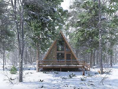Woodland Cabin - Snow