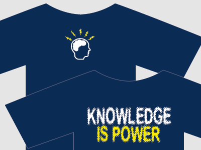 Knowledge is power tshirt design