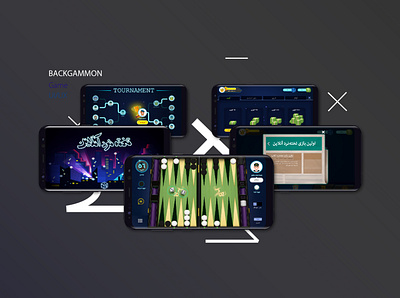 Backgammon - Mobile Game 3d game app design flat game illustration mobile mobile game online game phone ui ux vector