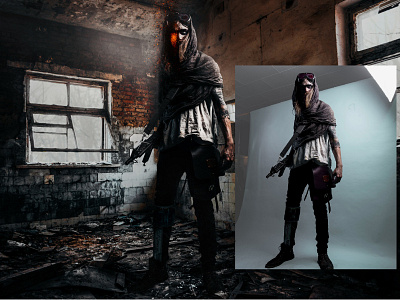 Before & After Of Post-Apocalyptic Composite apocalypse composite digital artist gaming photo editing photo manipulation photography photoshop portrait retoucher retouching