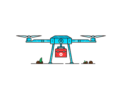 Drone transport 图标 插图 设计