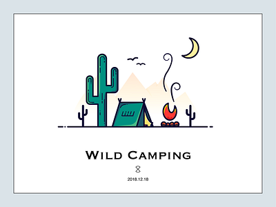 Wild camping illustration 图标 插图 设计