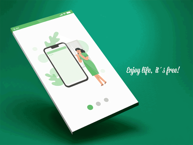 Mobile App - Onboarding after effect animation app art flat gif illustration illustrator ui ux