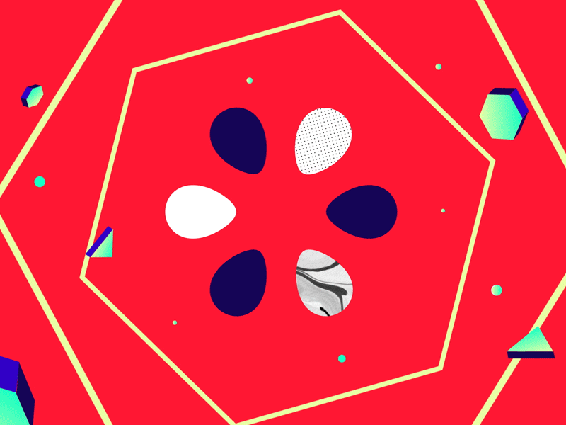 Mouvo Festival faux 3d typography shapes motion graphics motion design mograph kinetic type animation after effects ae flat design branding 2d gif