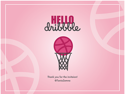 Hello Dribble! debut design illustrator cc