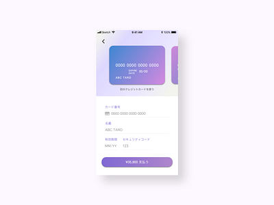 Daily UI 002 : Credit Card Checkout_Modified app credit card checkout dailyui dailyui 002 design sketch ui