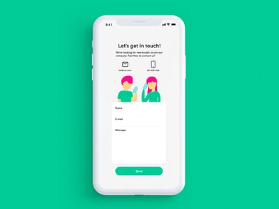 DailyUI028 : Contact us app contact us daily 100 challenge daily ui daily ui 028 dailyui design sketch ui