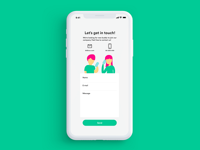 DailyUI028 : Contact us app contact us daily 100 challenge daily ui daily ui 028 dailyui design sketch ui