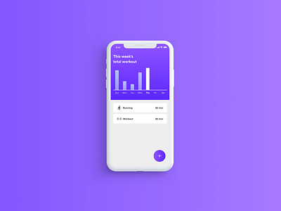 DailyUI041 : Workout Tracker app daily 100 challenge daily ui daily ui 041 dailyui design sketch ui