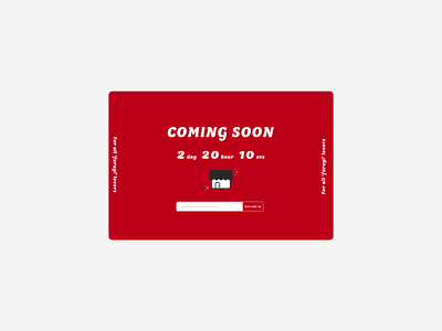 DailyUI048 : Coming Soon