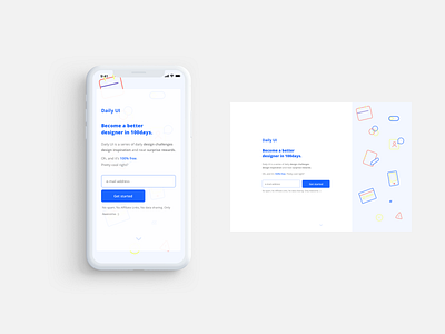 DailyUI100 : Redesign Daily UI Landing Page