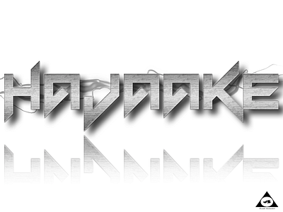 Hajaake Custom Logo/Text 3d custom lettering photosho shadow silver typo