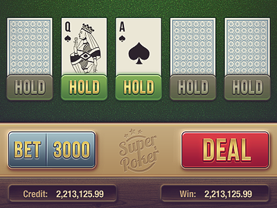 Superpoker400-300 casino game iphone mobile photoshop poker ui