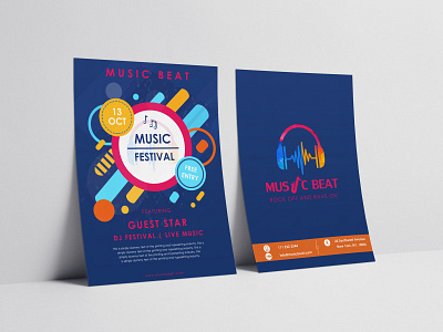 "Music Beat" Music Industry Flyer Design
