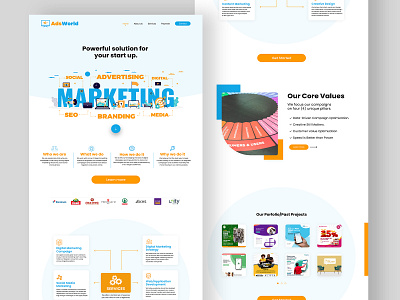 landing page design for an online advertising agency