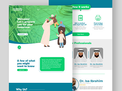 Shots from an On-going project for an Islamic Will calulator app branding design ui