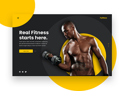 Sample design for Fitness website