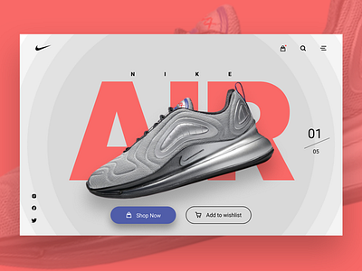 Landing page for Nike Air