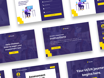 assessment page for Perxels website branding design illustration minimal ui ux web