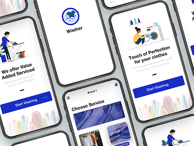washer app screen app design ui ux