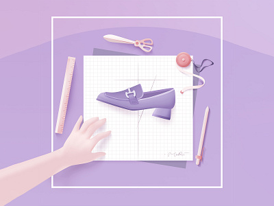 Illustration | Handmade Shoes design illustration