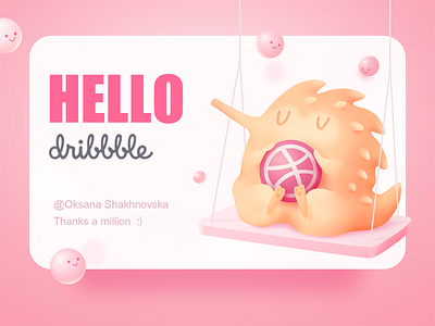 Hello dribbble | MoRii first shot hello hello dribbble illustration