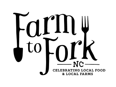 Farm to Fork Logo farm food fork logo typography