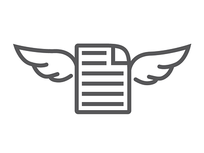 Flying PDF icon pdf vector wings