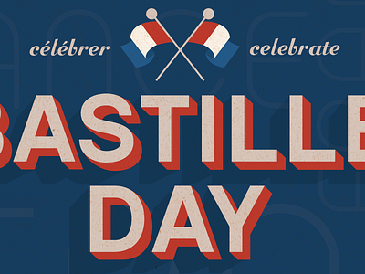 Bastille Day bastille flags france poster typography