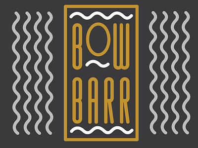 Bowbarr bar gold logo waves