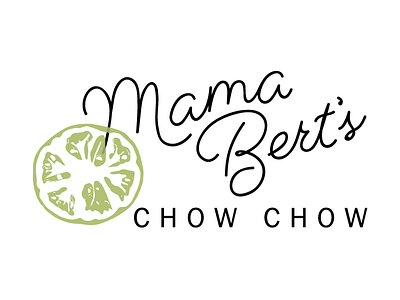 Mama Bert's Chow Chow chow chow green logo stamp tomato type veggies