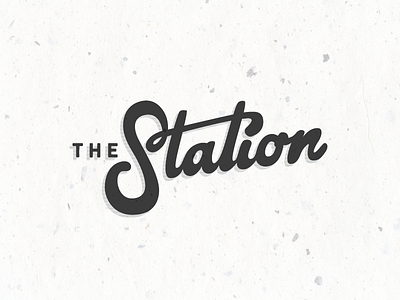 The Station bar branding calligraphy hand type lettering logo script station trains