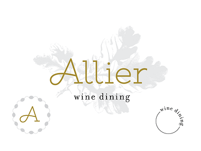 Allier a branding dining french logo oak restaurant type typography wine