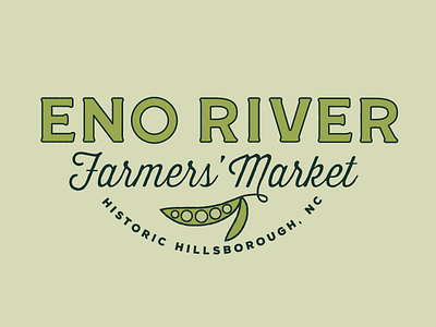 Eno River Farmers' Market farm farmers market green logo peas type typography vegetables