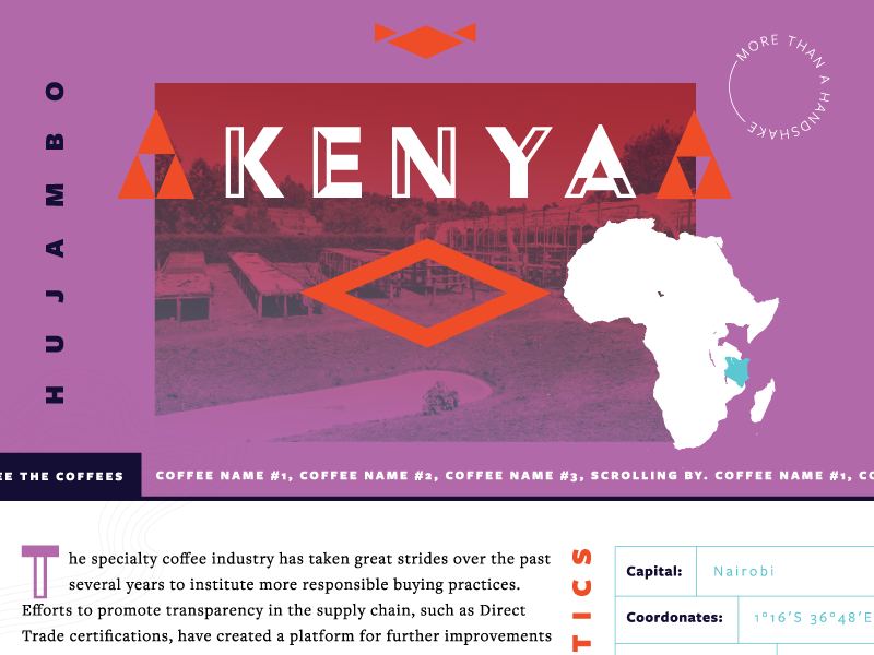Kenya Site triangles web coffee purple africa kenya