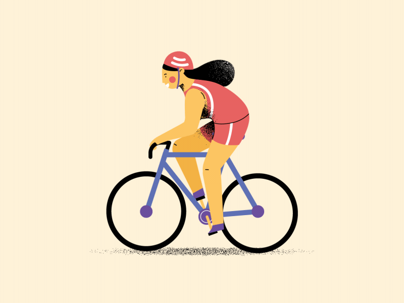 Bike animation barlavento bike design flat illustration loop studio vector