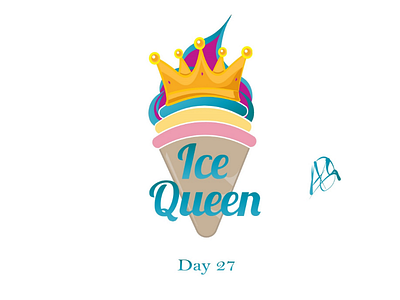 Ice Queen ice ice cream illustrator logo queen