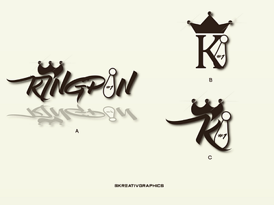 Kingpin adobe bowling illustrator king logo design pin