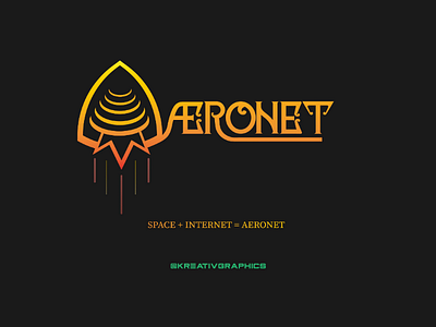 Aeronet adobe illustrator internet logo design rocket space