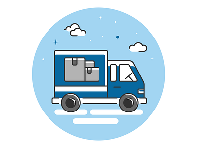 Vector Illustration "Truck" for Web Design