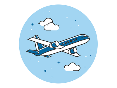 Vector Illustration "Airplane" for Web Design