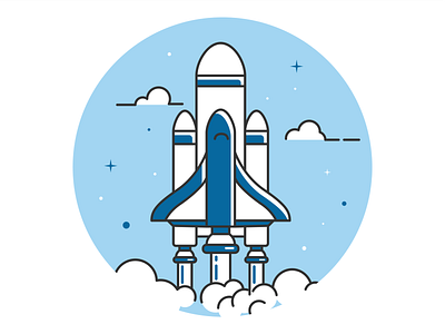 Vector Illustration "Rocket" for Web Design