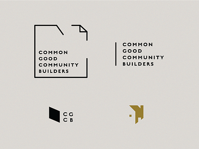 CGCB Logo Branding branding builder clean community developer home house identity logo logo design logotype modern secondary logo stamp