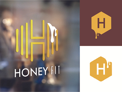 Honey Fit Logo brand and identity dranding fitness fitness logo identity identity collateral logo minimal logo minimalis minimalist