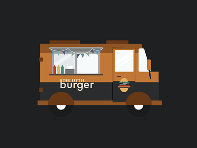 Burger Food Truck Illustration design illustration minimalist modern simple vector