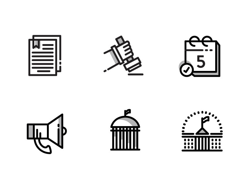 Municipal Work Icons infographic icons icon set ui interface icon design grayscale black and red black and white button iconography icon logo graphic vector modern design simple minimalist illustration
