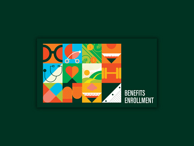 Benefits Enrollment Card benefits branding business card card colorful design graphic health illustration logo minimalist print simple ui